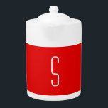 Initial Letter Monogram Modern Red White<br><div class="desc">Would you like to own a product with the initials of your name? It is very simple,  aesthetic and attractive.</div>