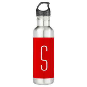 Initial Letter Monogram Modern Red White 710 Ml Water Bottle