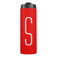 Initial Letter Monogram Modern Red White