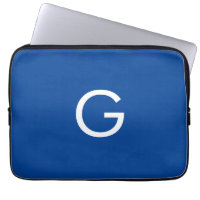 Initial Letter Monogram Modern Stylish Blue
