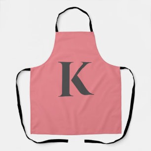 Initial Letter   Monogram Modern Stylish Trendy Apron