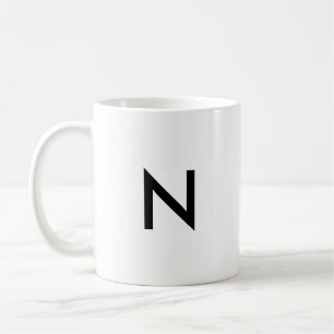 Initial Letter Monogram Modern Stylish Trendy Desi Coffee Mug