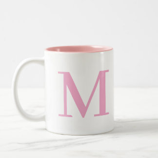 Initial Letter | Monogram Modern Trendy Two-Tone Coffee Mug