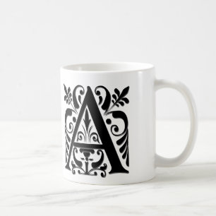Initial letter Monogram - paper cut style Coffee Mug