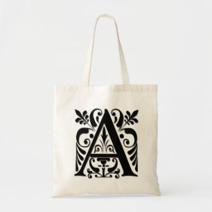 Initial letter Monogram - paper cut style Tote Bag