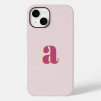 Initial Letter Monogram Simple Modern Pink