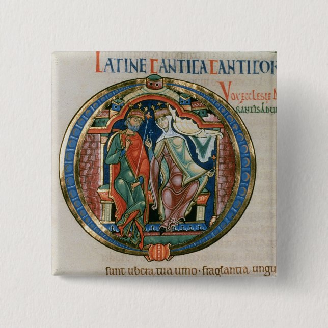 Initial letter 'O' Osculatur me - Let me kiss 15 Cm Square Badge (Front)