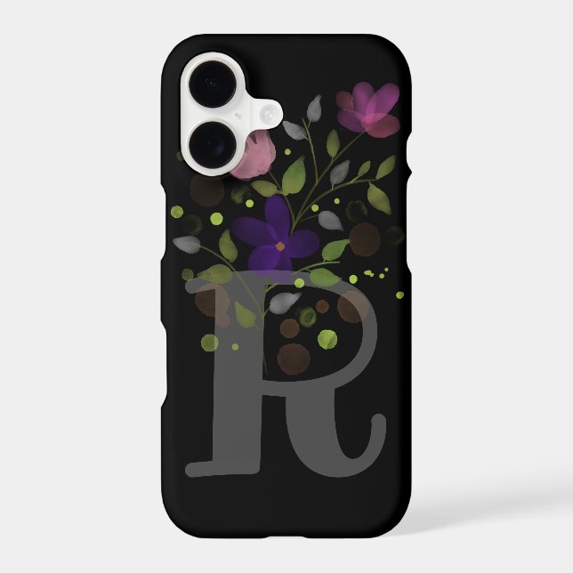Initial Letter R Plus Floral Design (Back)
