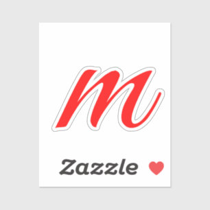 Initial letter red monogram professional modern