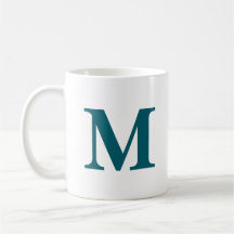 Initial Letter Teal Monogram Modern