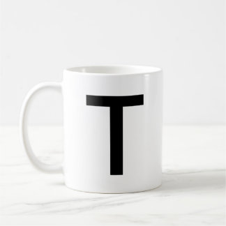 Initial Letter | Teal Monogram Modern Stylish Cool Coffee Mug