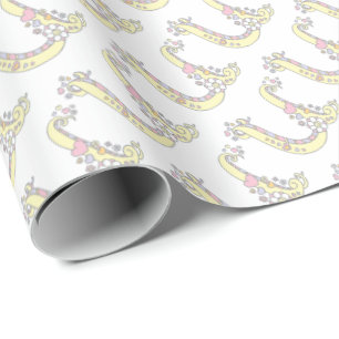 Initial letter U monogram personalised wrap Wrapping Paper