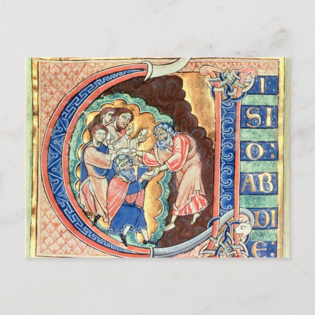 Initial Letter 'V'  Visio Abdie Postcard (Front)