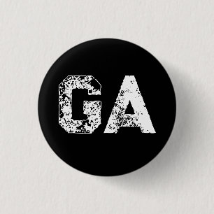Initial Letters Monogram Black White Plain Simple 3 Cm Round Badge