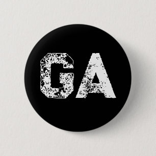 Initial Letters Monogram Black White Plain Simple 6 Cm Round Badge