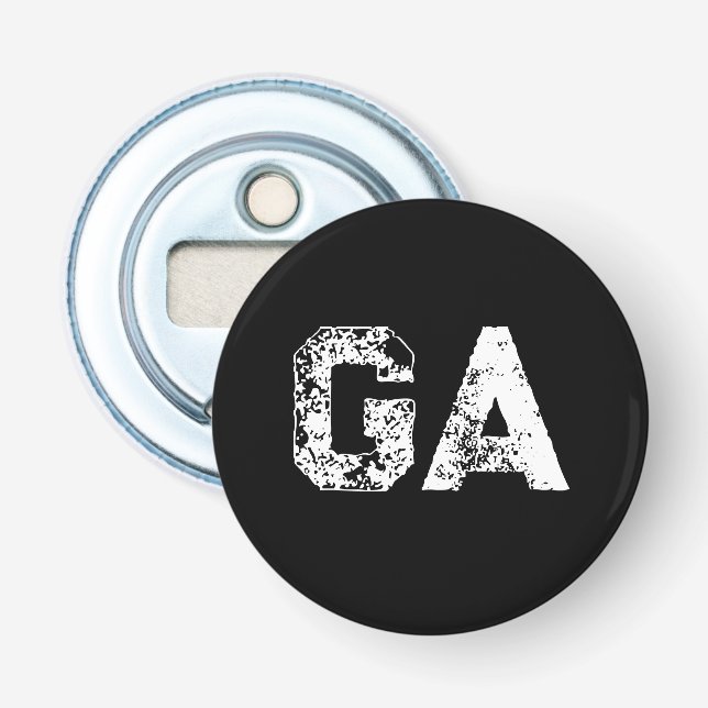 Initial Letters Monogram Black White Plain Simple Bottle Opener (Front)