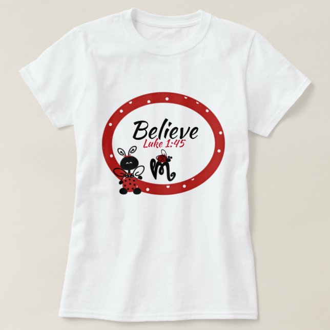 Initial M / Scripture  -Women's Hanes Nano T-Shirt (Design Front)