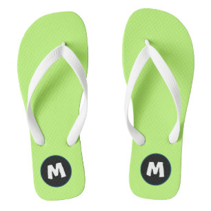Initial Modern neon l Bright green for teen Thongs