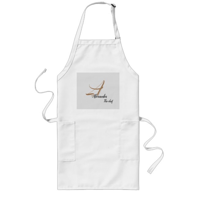 Initial Monogram Apron (Front)