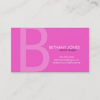 Initial Monogram Business Card
