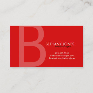 Initial Monogram Business Card