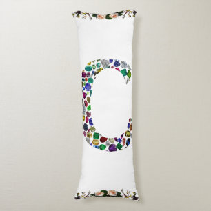 Initial Monogram Letter C Trendy Body Cushion