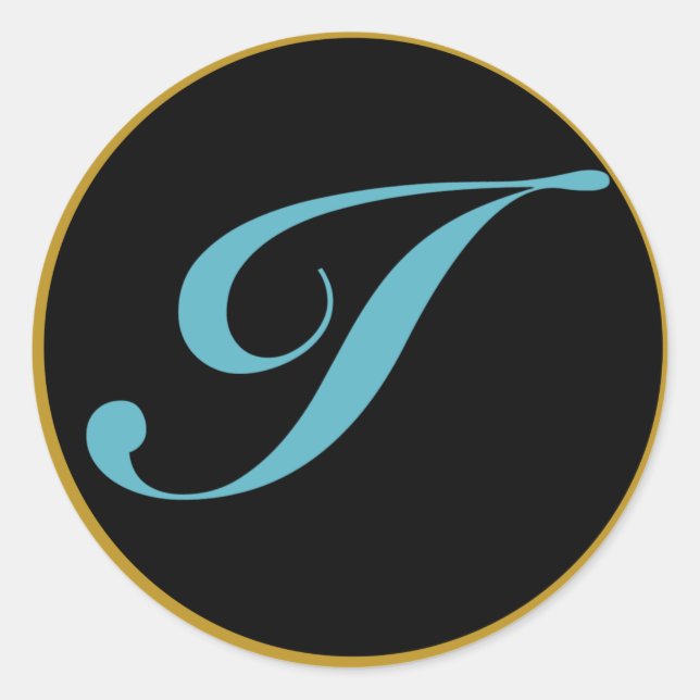 Initial Monogram Letter I Classic Round Sticker (Front)