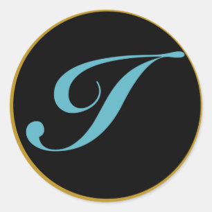 Initial Monogram Letter I Classic Round Sticker
