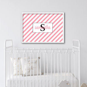 Initial Monogram Name Nursery Print