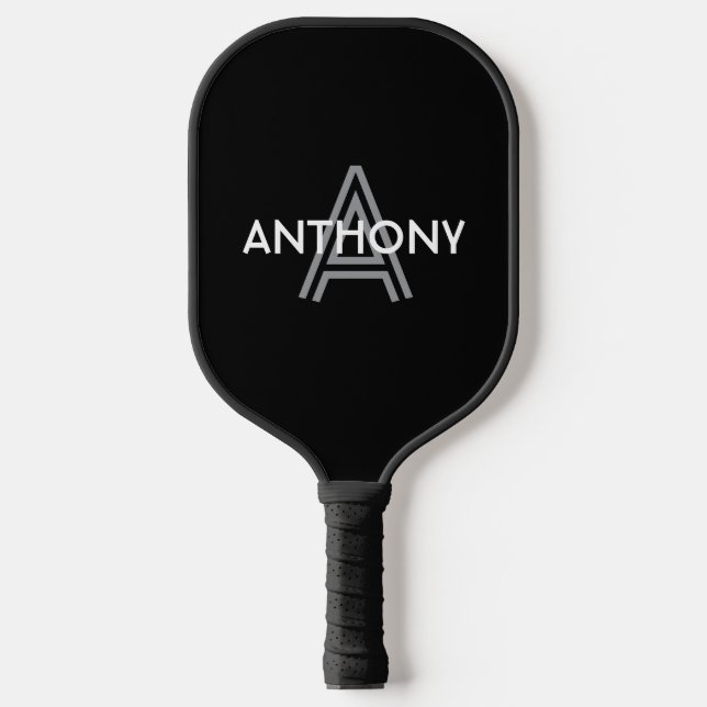 Initial Monogram Name  Pickleball Paddle (Front)