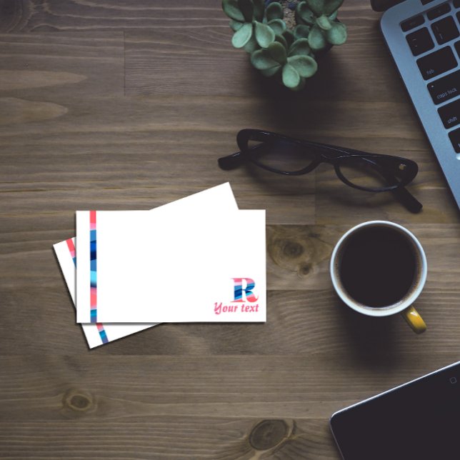 Initial monogram R coral blue gradient Notes (Creator Uploaded)