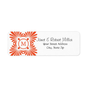 Initial Monogram Return Address Labels