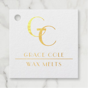 Initial Monogram Wax Melt Candle Business Product Favour Tags