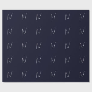 Initial Monogrammed Handwritten Professional Plain Wrapping Paper