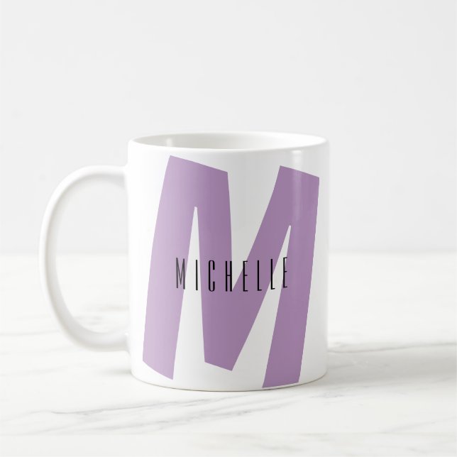 Initial Mug - Custom Monogram Name Alphabet Gift (Left)