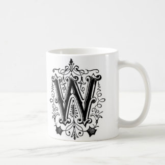 Initial Mug - Letter 'W'