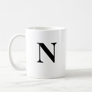 Initial N & Personalised Name Coffee Mug
