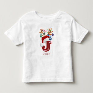 Initial Name Matching Christmas Family Toddler T-Shirt
