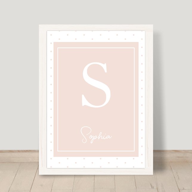 Initial Name Personalised Monogram Nursery Poster (Creator Uploaded)