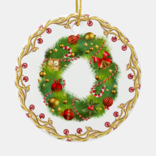 initial O monogrammed christmas ornament - circle