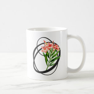 Initial O, Vintage Oleander Coffee Mug