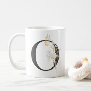 Initial O With Soft colour flower Coffee Mug
