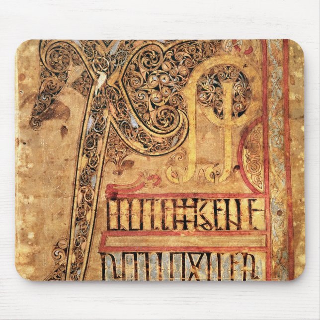 Initial page from the Lichfield Gospels, c.720 Mouse Pad (Front)