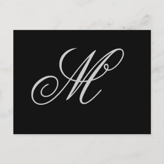 Initial personalised custom postcard