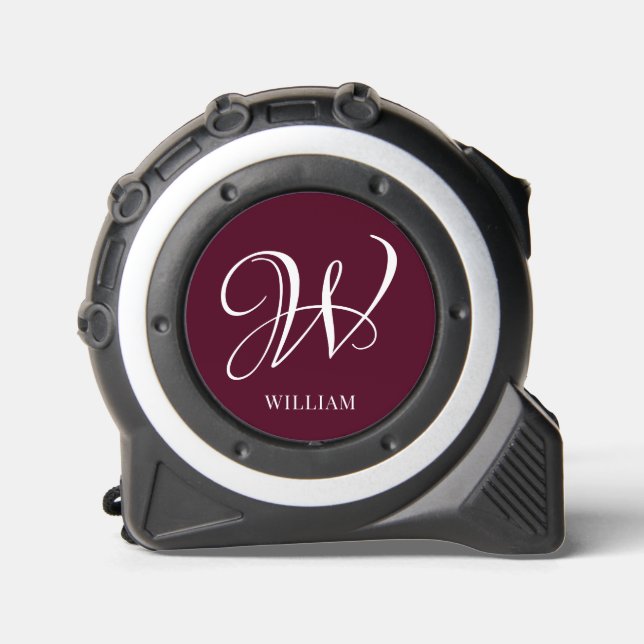 Initial Personalised Elegant Burgundy Monogram  1 (Front)