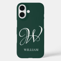Initial Personalised Elegant Emerald Monogram 