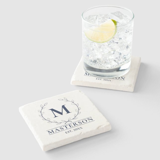 Initial Personalised Stone Coaster (Side)
