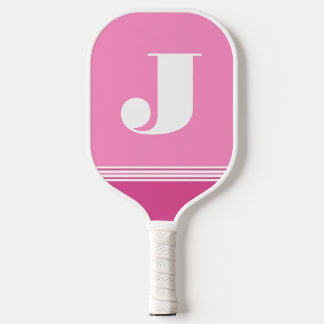 Initial Pink Pickleball Paddle (Front)