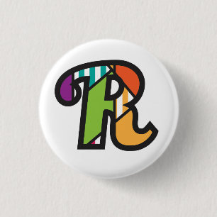 Initial plate R (to letter R) of jrf.a 3 Cm Round Badge