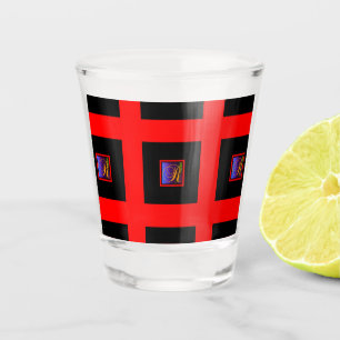 INITIAL R MONOGRAM Repeat  Shot Glass